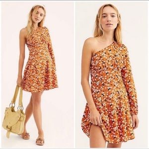 Free People • Mini Dress • One Shoulder • Jules • Floral • Size 6